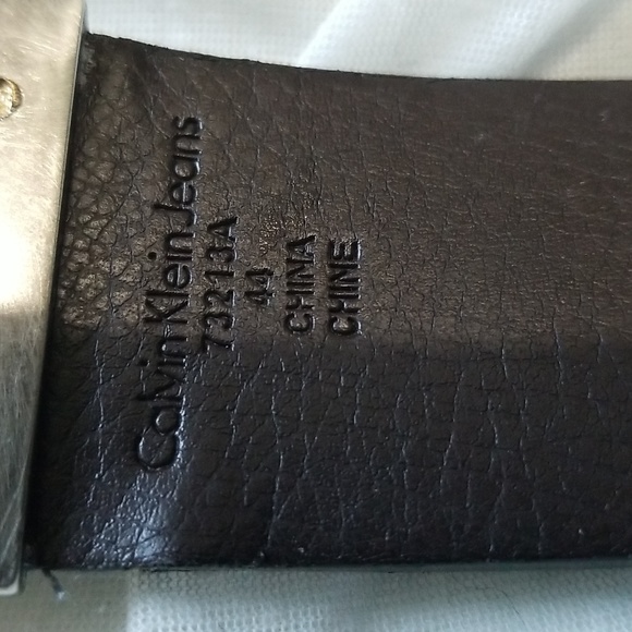 Calvin Klein Vintage Men's Belt / Black, metallic - Picture 10 of 16